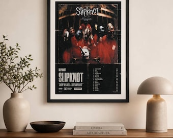 Slipknot Poster Unframed, Nu Metal Album Wall Art, Heavy Metal Music Print, Grunge Tracklist Poster, Rock Fan Room Decor Gift