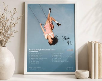 Olivia Rodrigo Poster ungerahmt, Sie scheinen ziemlich traurig, Album Print, Popmusik Tracklist Wandkunst, ästhetisches Schlafzimmer Dekor Geschenk