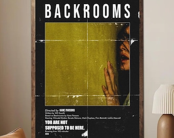 Backrooms Movie Poster Print, Analog Horror Wall Art, liminal Space Horror Poster, Retro Thriller Film Print, Horror Room Decor (Unframed)