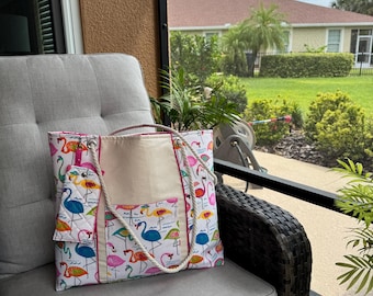Flamingo Beach Bag