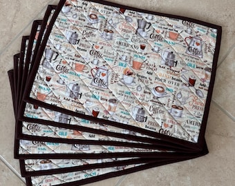 Quilted Placemats, Set of 6