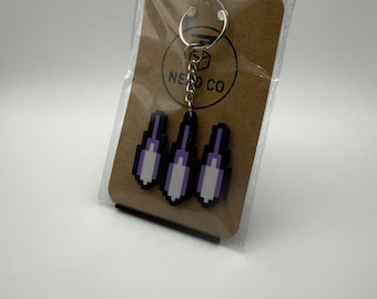 Old School RuneScape Ice Barrage Spell Icon Keychain – 8-Bit Fan Made Collectible