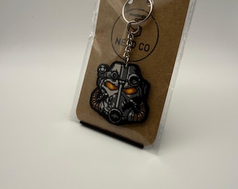 Fallout - T-60 Power Armour Helmet 8-bit Keychain
