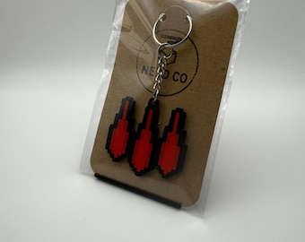 Old School RuneScape Blood Barrage Spell Icon Keychain – 8-Bit Fan Made Collectible