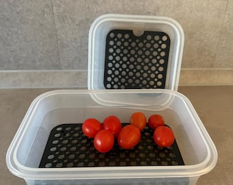 IKEA 365+ Insert | Food Draining Rack | Fruit Insert | Food Storage Box Accessory | Berry Tray | Food Container Insert