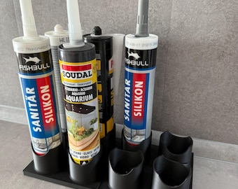 Modular silicone cartridge holder | Wall mount & table organizer | Workshop organization system | Cartridge storage | 3D printed