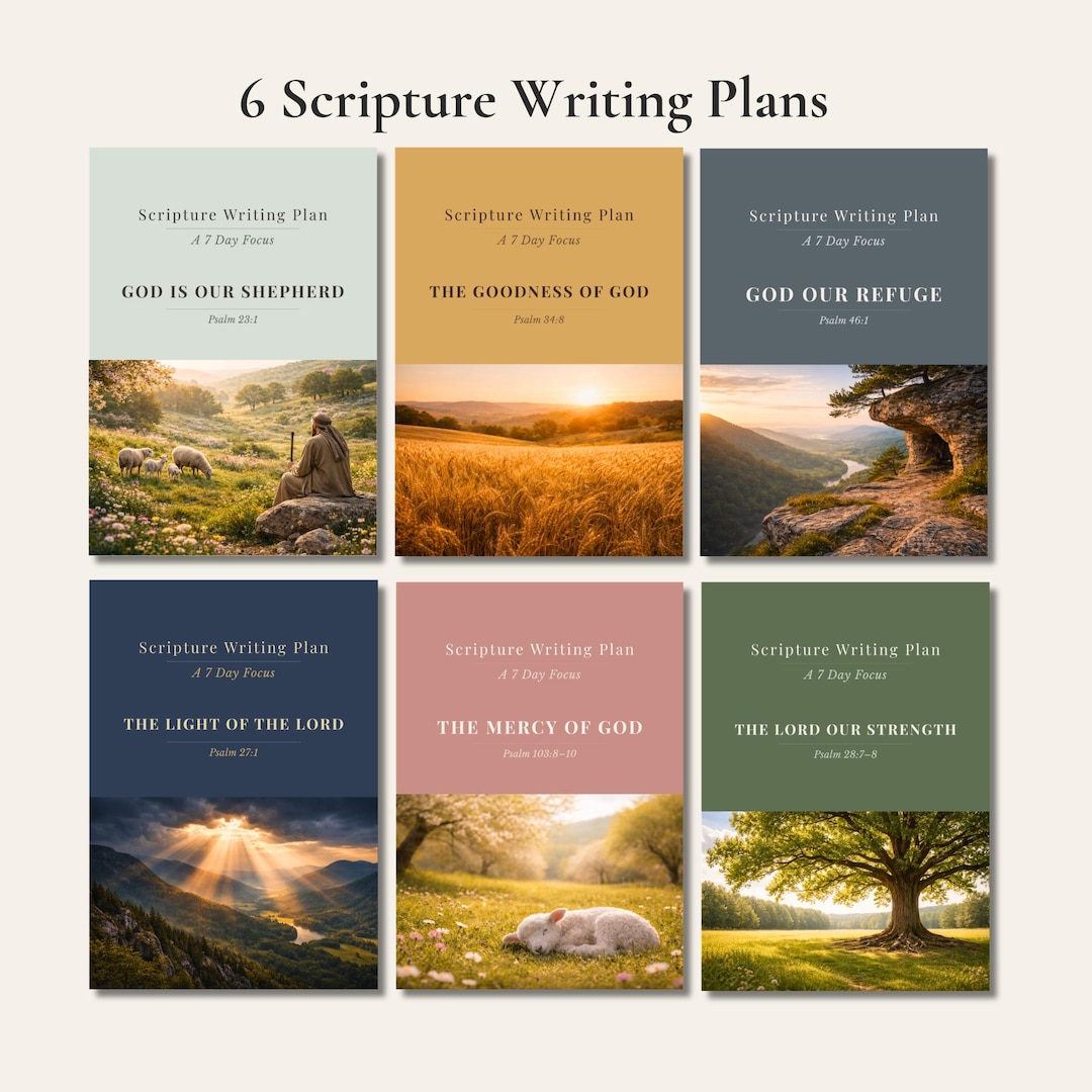 God's Character | 6 Scripture Writing Plans | Christian Devotional ...
