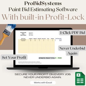 Calcolatore di preventivi per lavori di verniciatura – Calcolatore di preventivi per lavori di verniciatura per appaltatori (Excel)