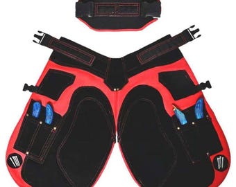 Heavy Duty Farrier Chaps – Breathable Horse Shoeing Apron with Tool Pockets