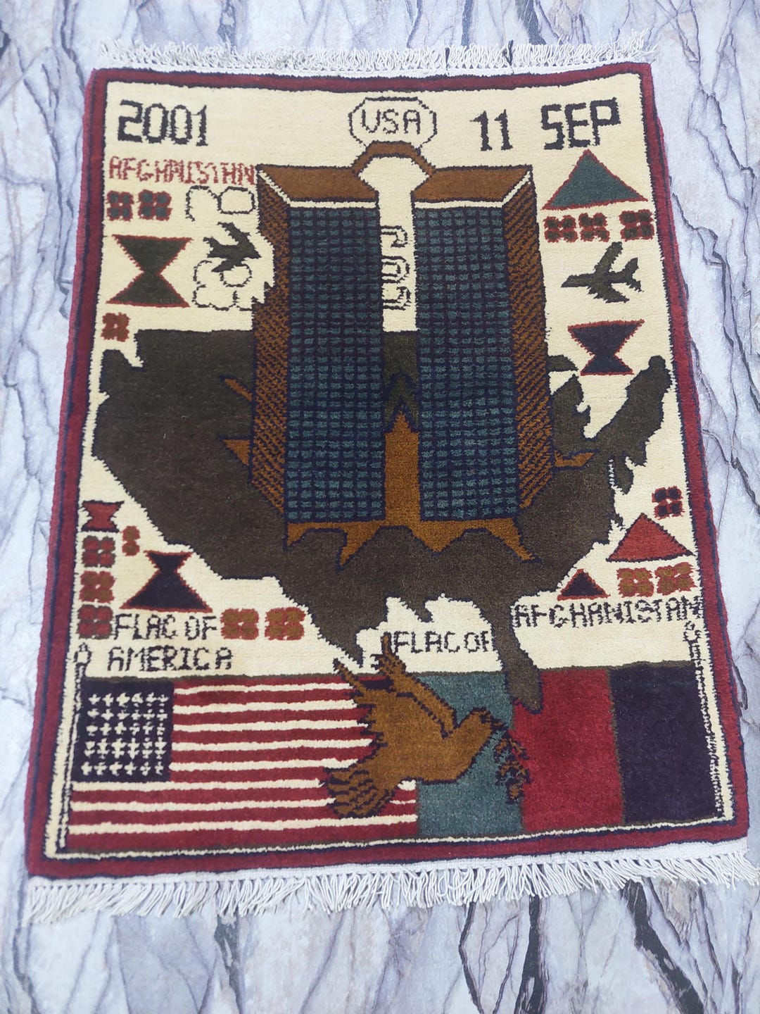 Vfw Rugs Handmade Afghan War Rug, Pictorial Design Tribal Wool, Rugs, Size, 2.00 ...