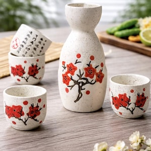 陶器の酒瓶 伝統的な書道付き Japanese Sake Bottle With Kanji - Etsy