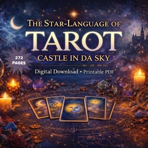 Utskrivbar Tarot-arbetsbok | Studier av stora arcanor, uppslag och loggar (PDF-nedladdning)