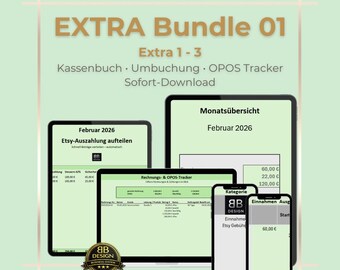 Excel Accounting Bundle | Cash Book + Etsy Payout + Invoice Tracker | Small Business Templates | Business Finance Templates