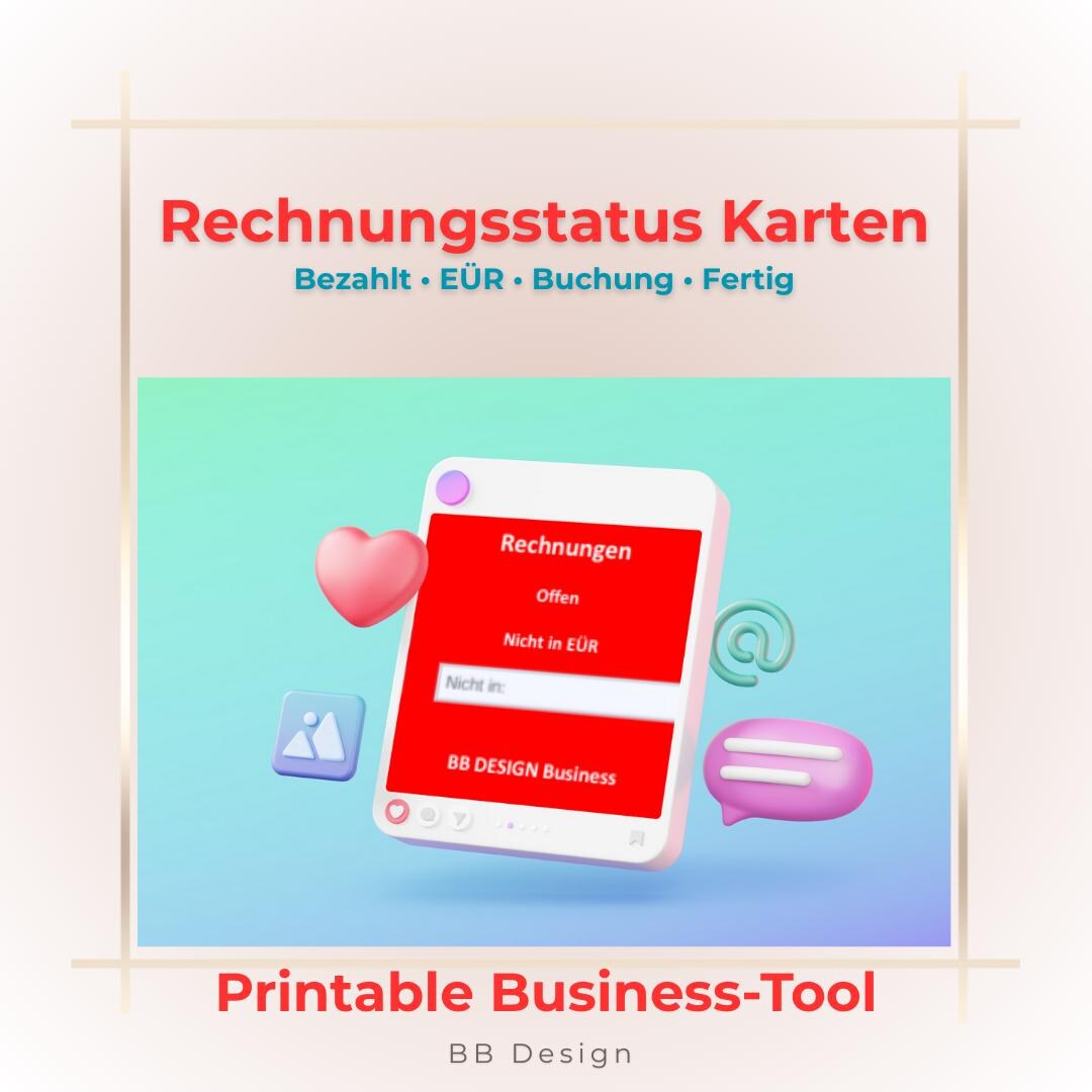 Invoice Status Cards – Printable Business Tool | Keep Track of Invoices ...