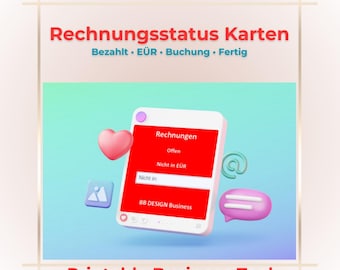 Invoice Status Cards – Printable Business Tool | Keep track of invoices & income statements | Printable and laminateable PDF