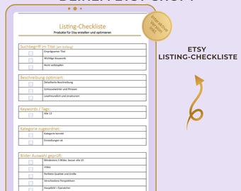 Etsy Listing Checklist | Etsy SEO Tool | Etsy Listing Optimization | Etsy Seller Tool | Listing Planning | Etsy Shop Help | Digital Download
