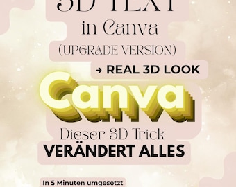 Canva 3D Text Effect: Do your product images look cheap? Fix it immediately! Improve your Etsy listing images: Step-by-step tutorial PDF
