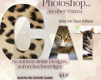 Canva Image-in-Text Effect Tutorial – Designs Instantly Look Higher Quality | Canva Tutorial (German) | Etsy Seller Design Trick