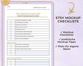 Etsy Mockup Checklist | Create Better Product Images | Realistic Etsy Mockups | Optimize Listing Images | Etsy Seller Tool