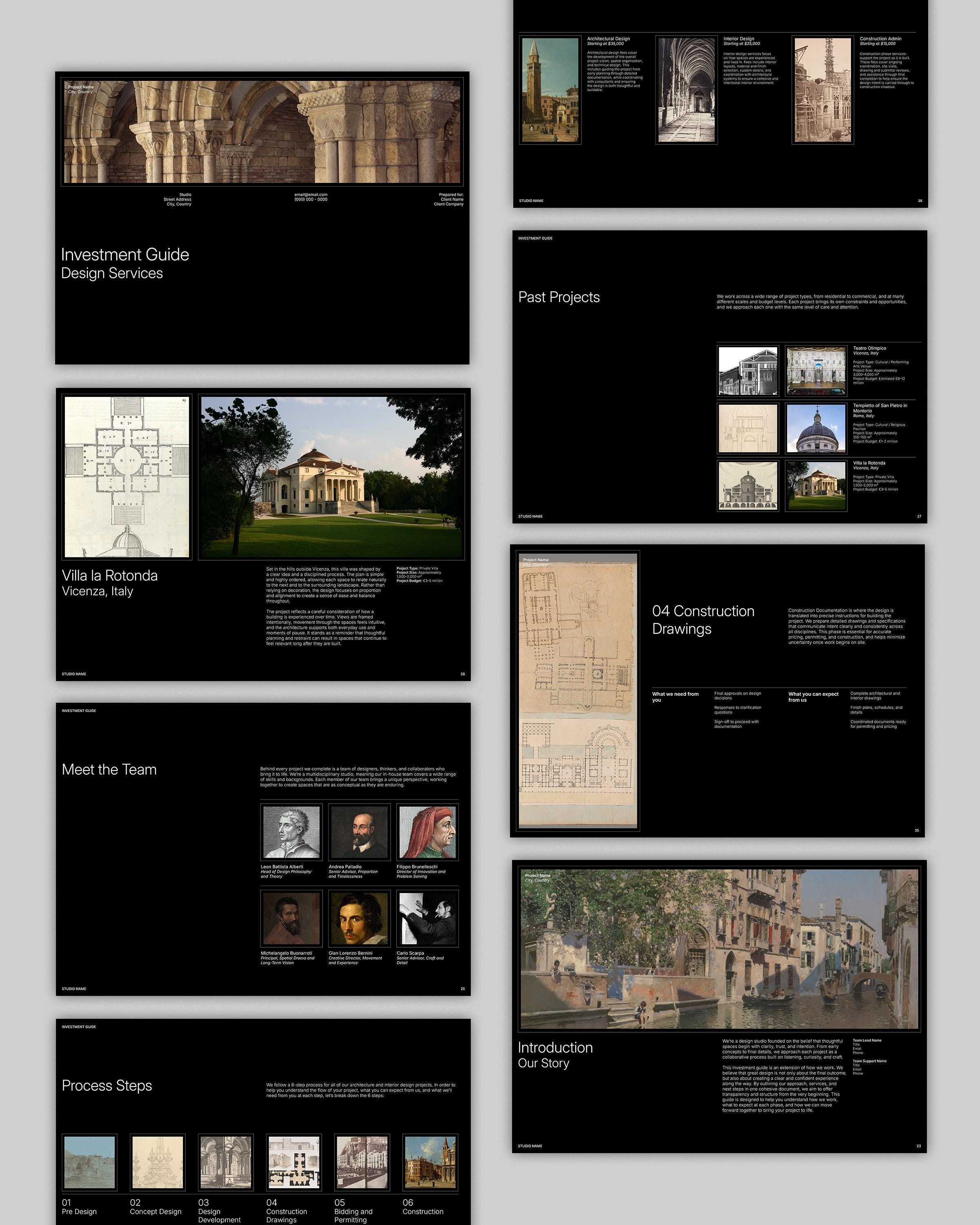 Indesign Client Inspo Architecture & Interior Design Client Welcome Packet | Indesign, Canva ...