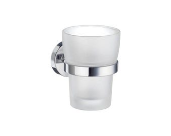 Smedbo Home 歯ブラシカップ ポリッシュクローム マットガラス 商品番号 HK343
