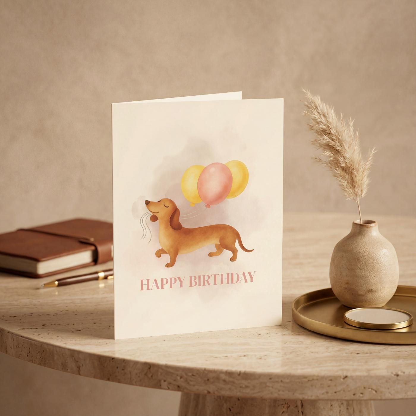 Dog Birthday Card Printable, Cute Puppy Birthday Card, Happy Birthday ...