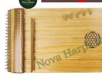 36 Strings Monochord Harp Sound Healing Instrument – with Free Strings, Tuning Key & Bag
