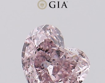 0.28 CT Fancy Pink Color Heart Shape Diamond: Natural GIA Certified Stone | Engagement Ring