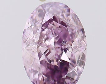 0.50 Carat Oval, Fancy Intense Purple Pink GIA Certified Diamond SI2 Clarity | Engagement Ring