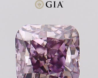 0.25 Carat Square, Fancy Deep Purple Pink GIA Certified Diamond I2 Clarity | Engagement Ring