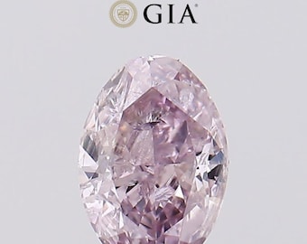 0.51 Carat Oval, Fancy Purplish Pink GIA Certified Diamond I3 Clarity | Engagement Ring