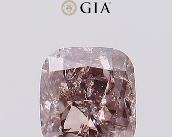1.01 CT Fancy Pinkish Brown Cushion Cut Diamond, GIA Certified