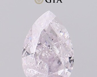 1.02 Carat Pear, Fancy Light Pink GIA Certified Diamond Wedding Ring | Engagement Ring