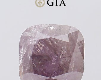 5 Ct Fancy Pink Brown Diamond | Square Cut GIA Certified Stone