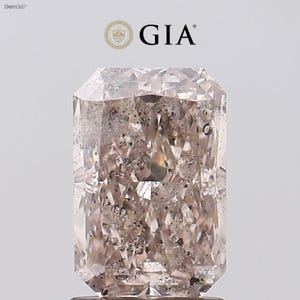 2,01 ct Fancy Pinkish Brown Rektangulär Diamant, GIA-certifierad