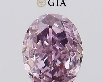 GIA Certified Fancy Intense Pink Purple Diamond 0.12 Carat