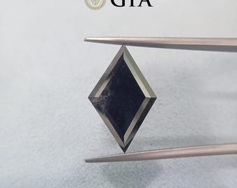 12.8 Ct Fancy Black Color Kite Shape– GIA Certified | Valentine Day Gift | Engagement Ring