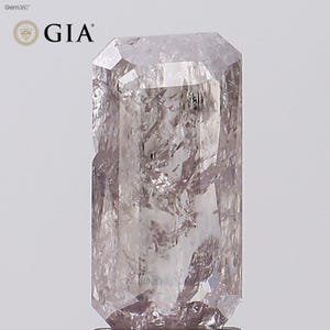 3,00 ct fancy rosabrun diamant, slipad rektangulär hörnring, GIA-certifierad