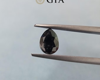 1.79 Ct Fancy Black Color Pear Shape– GIA Certified | Valentine Day Gift | Engagement Ring