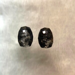 Natural Salt and Pepper Diamond Pair, Dodecagon Cut, 1.90 Ct Loose Stone