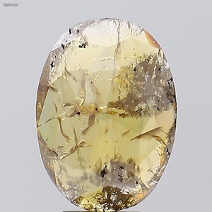 Natural Fancy Salt and Pepper Yellow Oval Diamond (2.41 Ct) for Jewelry Making
