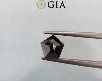 1.91 Ct Natural Fancy Black Color Pentagonal Shape – GIA Certified | Valentine Gift