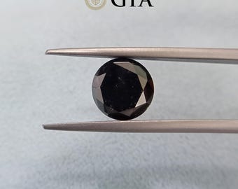 5.08 Ct GIA Certified Fancy Black Round Shape | Valentine Day Gift | Engagement Ring