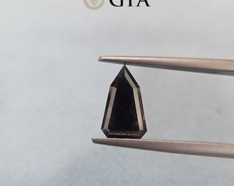 2.61 Ct Fancy Black Color Shield Shape– GIA Certified | Valentine Day Gift | Engagement Ring