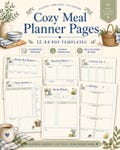 Cozy Meal Planner Pages, Weekly Monthly Grocery List (12 A4 PDF Templates) product logo