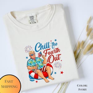 Comfort Colors®  Chill the Fourth Out Shirt Funny 4th of July Tee Patriotic Pool Float Shirt USA Independence Day Party Tee Summer Humor Tee