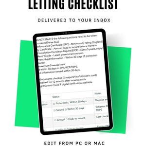 Lista di controllo per la conformità alla legge sui diritti di locazione del 2026, modificabile in formato Word e PDF stampabile immagine 2