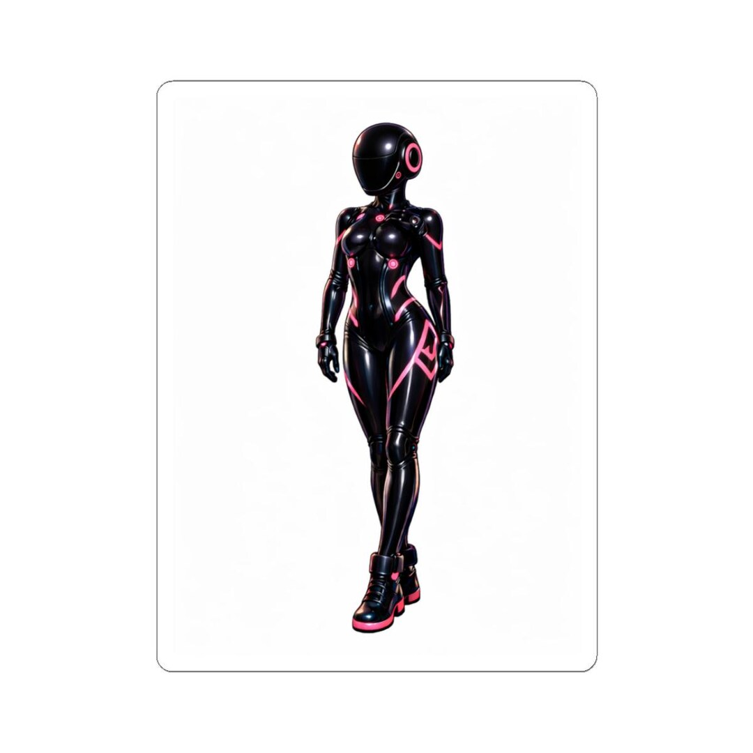 Cyberpunk Neon Rider Sticker Pack: Sci-fi Anime Girl Vinyl Decals ...