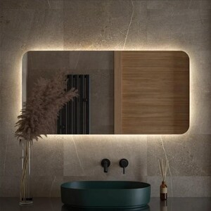 Miroir rectangulaire à LED « Phantom » avec commande mécanique