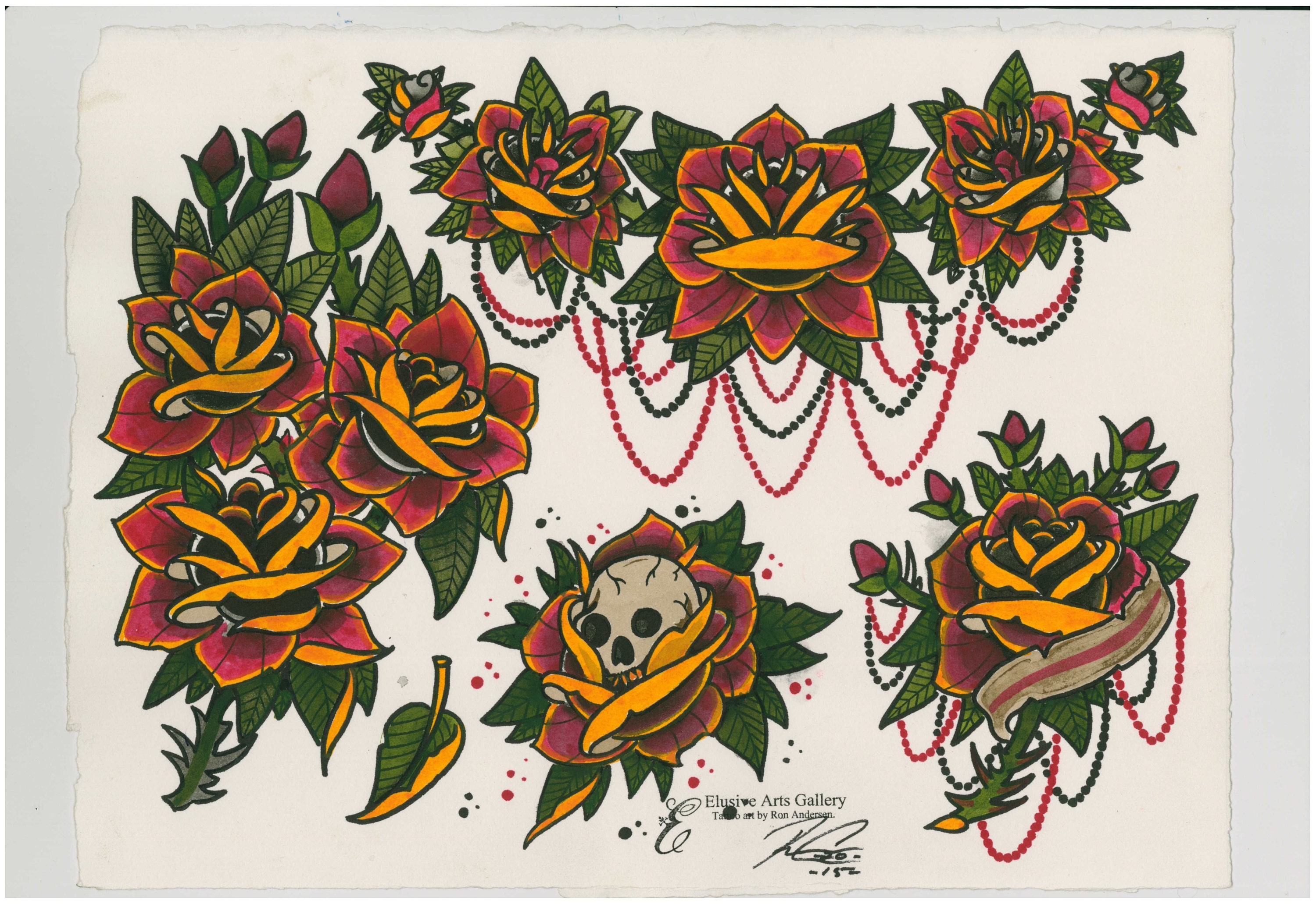 Traditional Tattoo Flash. Set 1. Sheet 7. - Etsy Traditional Tattoo Flash. Set 1. Sheet 7. - Etsy